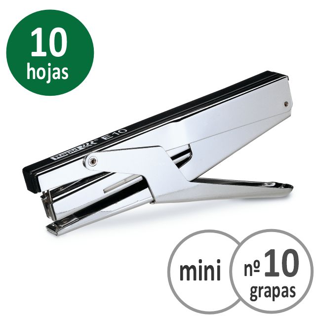  Grapadoras de oficina, grapadora sin grapas, 10 hojas, grapadora  de mano sin grapas con estructura de ahorro de trabajo, grapadora sin grapas  con mango estándar (color: blanco) : Productos de Oficina