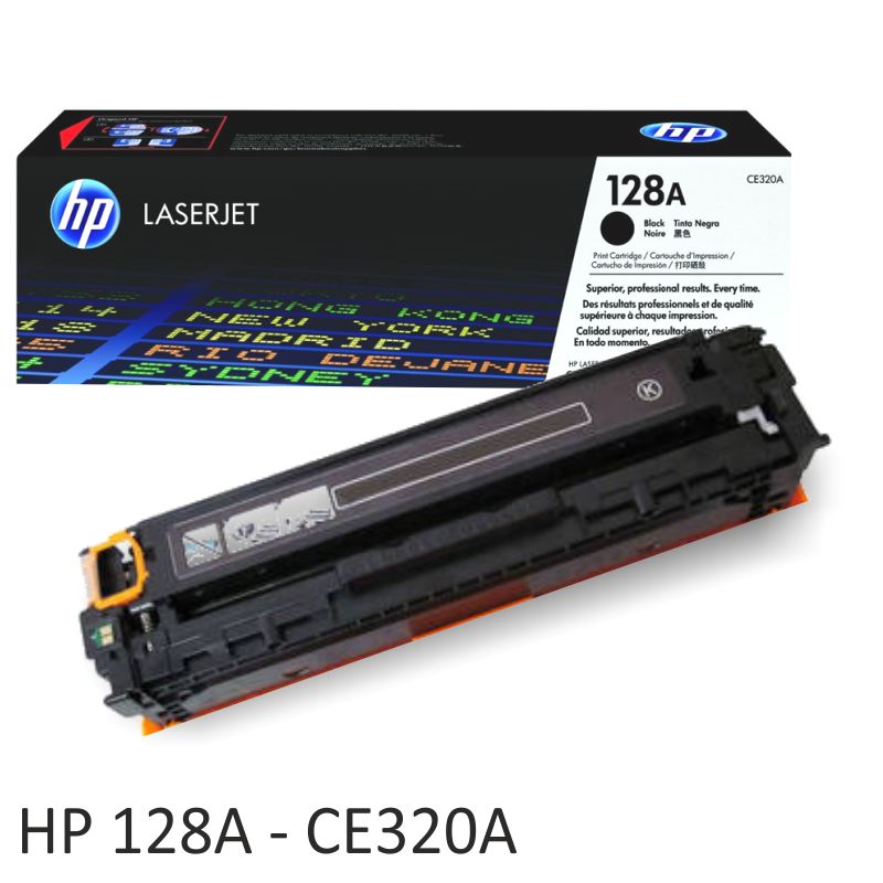 HP 128A, Toner original CE320A,