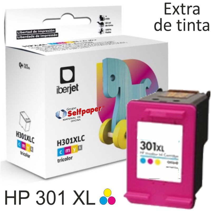 Puro Síntomas Agotamiento HP 301XL Color - Cartucho tinta compatible Deskjet 1050 2050, Selfpaper.com.