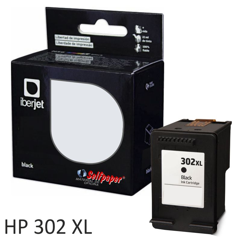 Comprar HP 302XL compatible, cartucho de tinta negro F6U68AE