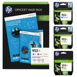 HP 953XL Value Pack Ahorro 3 Colores - 3  cartuchos color