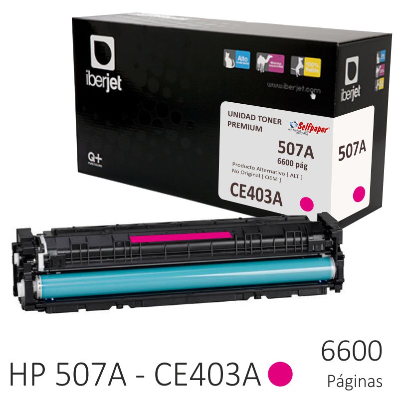 HP CE403A 507A Compatible, Toner Magenta 6600 Pags.