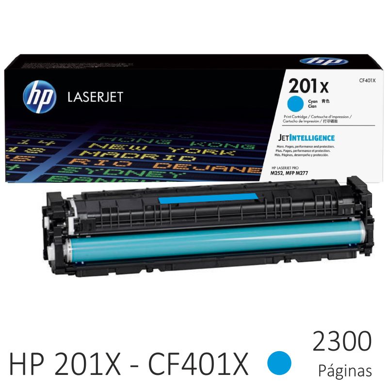 HP CF401X 201X color Cyan - azul cian - Toner alta capacidad