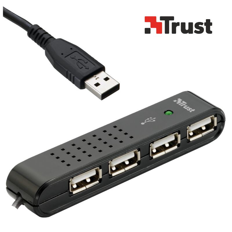 Hub Usb 2.0 - 4 Puertos - Concentrador Usb Trust Vecco