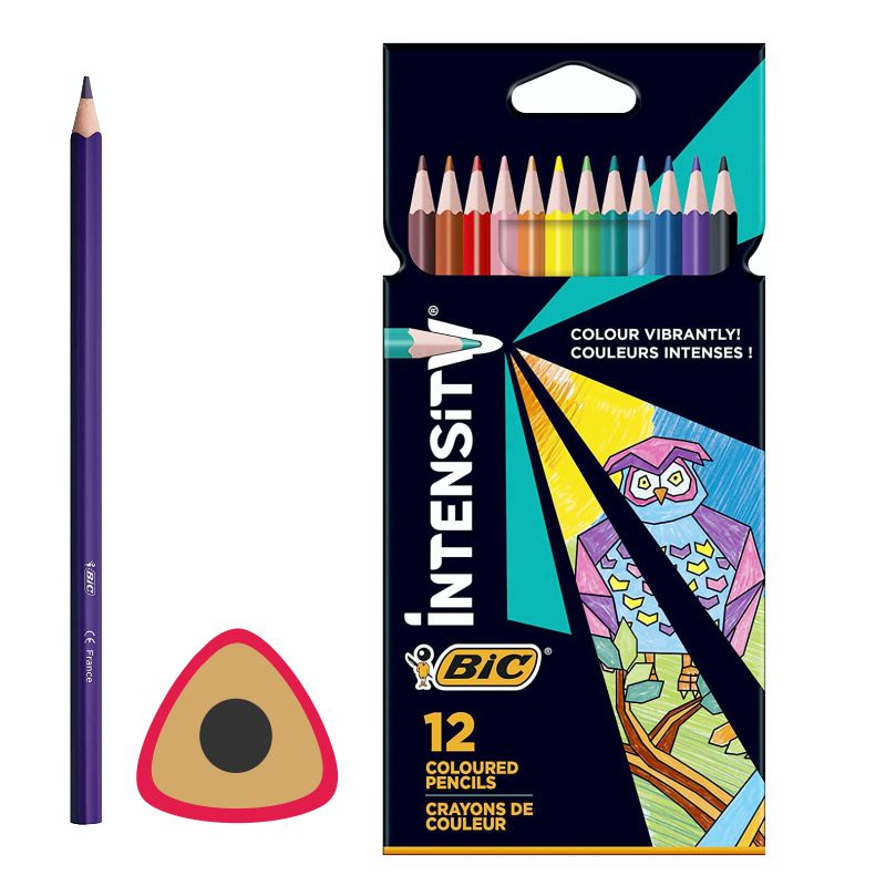 Lapices de colores Bic Intensity UP Triangulares caja 12