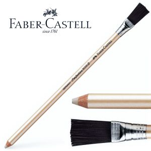 Lápiz goma Faber-castell Perfection con escobilla pincel