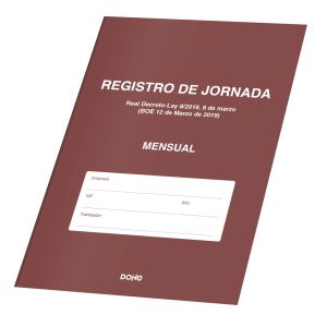 Libro de Registro de Jornada oficial, para fichar trabajo