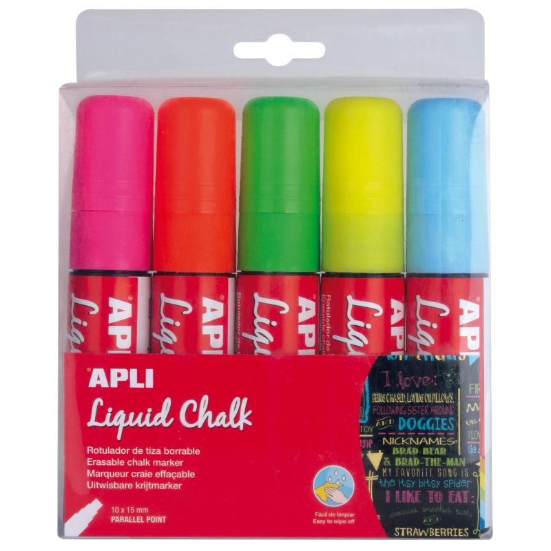 marcadores tiza liquida apli liquid chalk gruesos