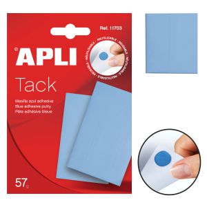 Masilla adhesiva Apli tack 57grs azul tipo Blu Tack
