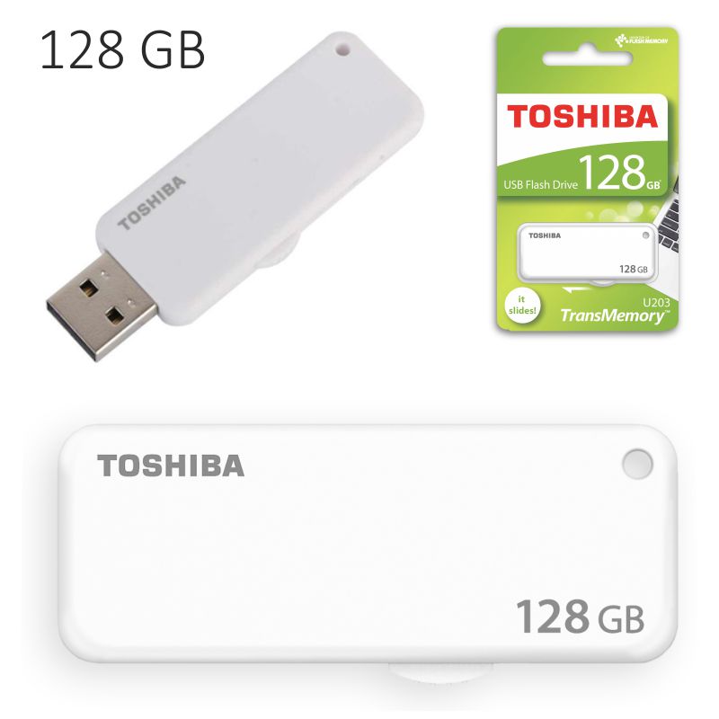 Comprar Memoria Usb, Pen Drive Toshiba 128 Gigas GB blanco