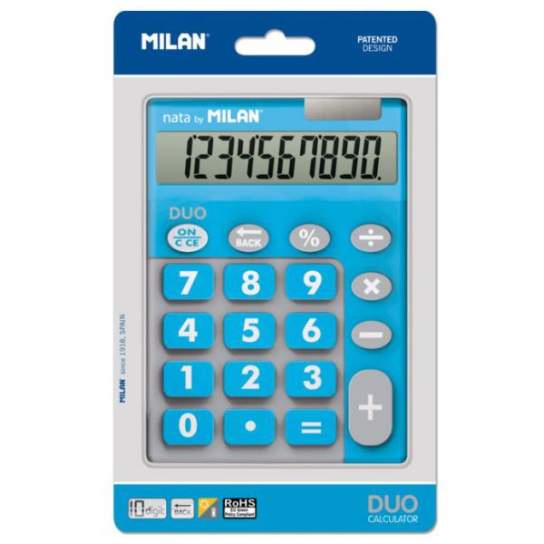 milan duo calculadora color azul turquesa 10 dig