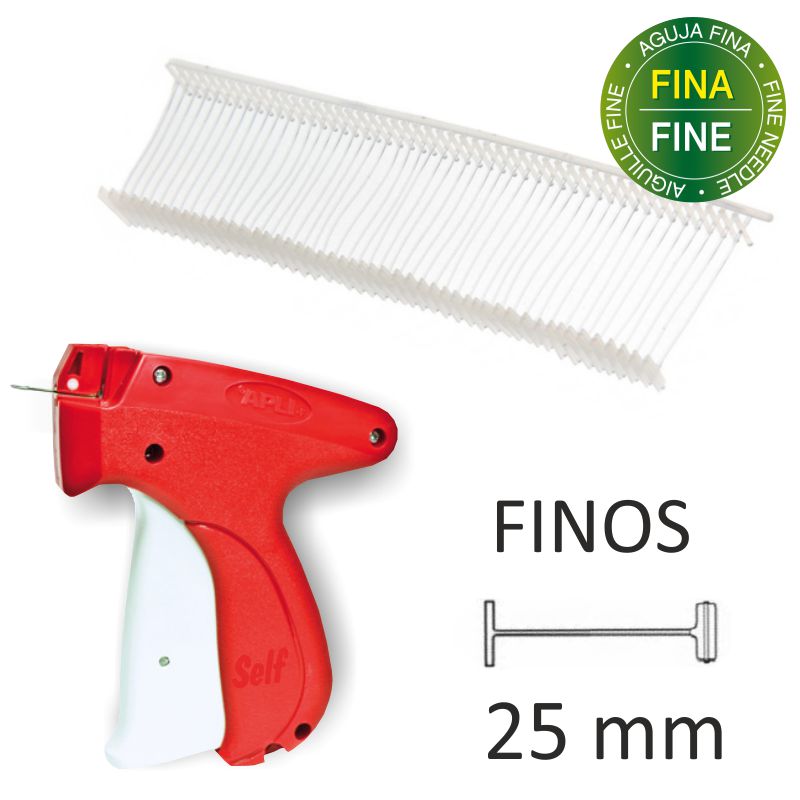 Pistola Etiquetadora Ropa Aguja Fina Y 5000 Precintos 25mm - $ 14.954,2