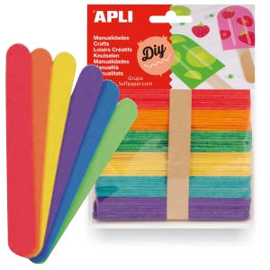 Palos de Polo grandes gruesos de colores Apli Pack 40