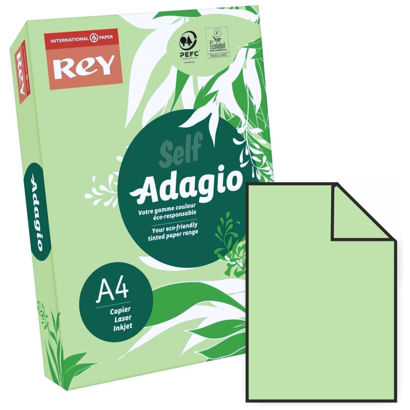 Comprar Papel Color Din A4 verde clarito, 80 gramos, Adagio