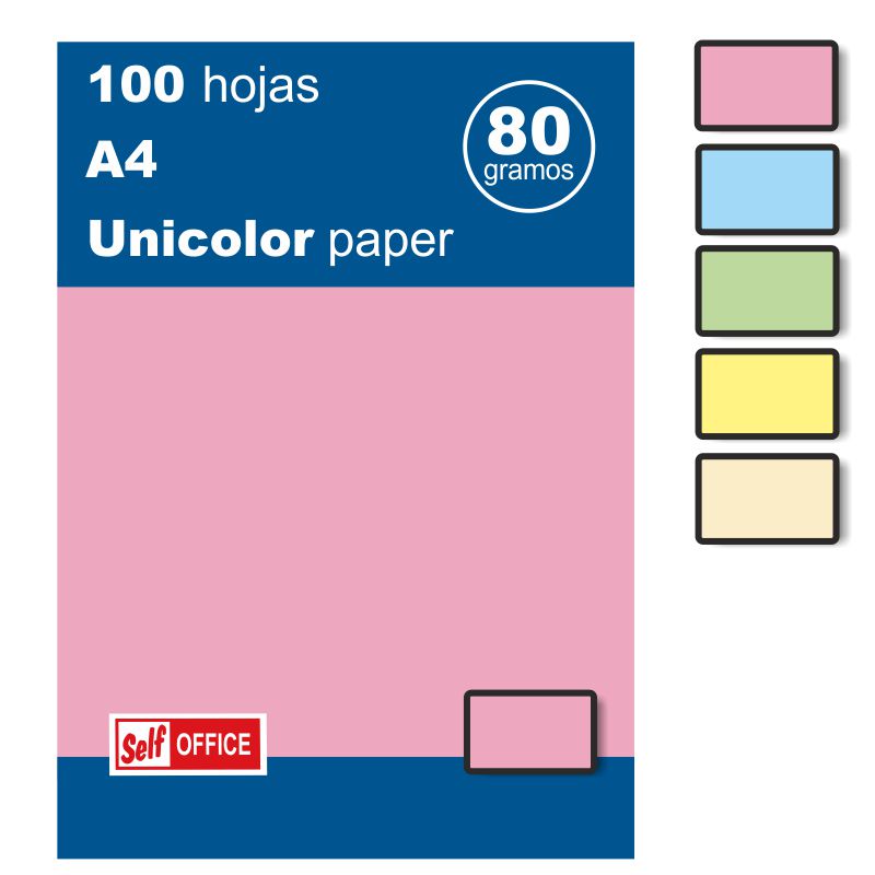 papel colores pastel claritos 100 hojas 80 gramos