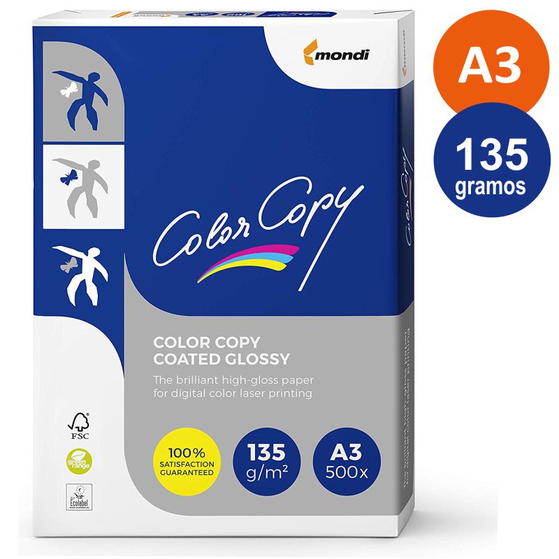 Comprar Papel Laser Color copy Din A3 Glossy 135 gramos Fotográfico