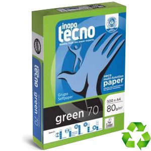 Papel Reciclado Din A4 80 gramos Tecno Green 70 Inapa