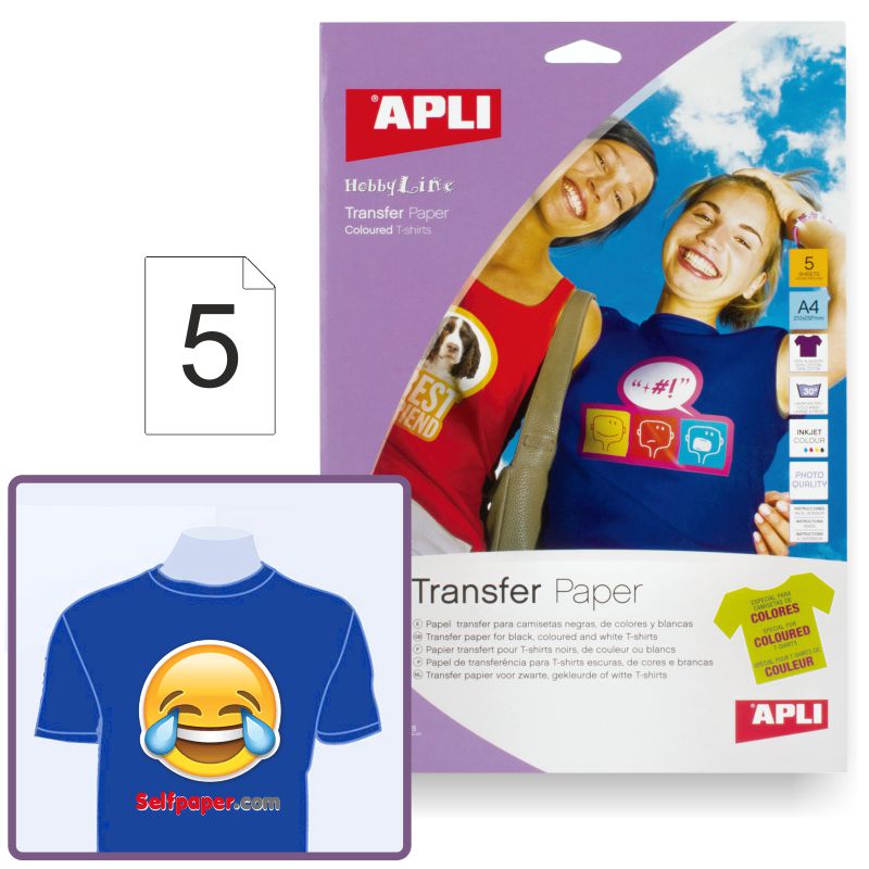 Suyo terremoto Pase para saber Papel Transfer para camisetas y prendas de colores Apli 5 Hj, Selfpaper.com.