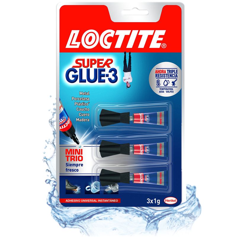 Comprar Pegamento Loctite Super Glue-3 Mini Trio 3 Tubos 1gr