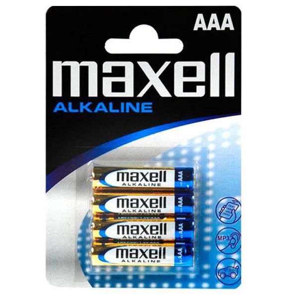 Comprar Pilas Maxell AAA LR03 alcalinas Pack 4 uds