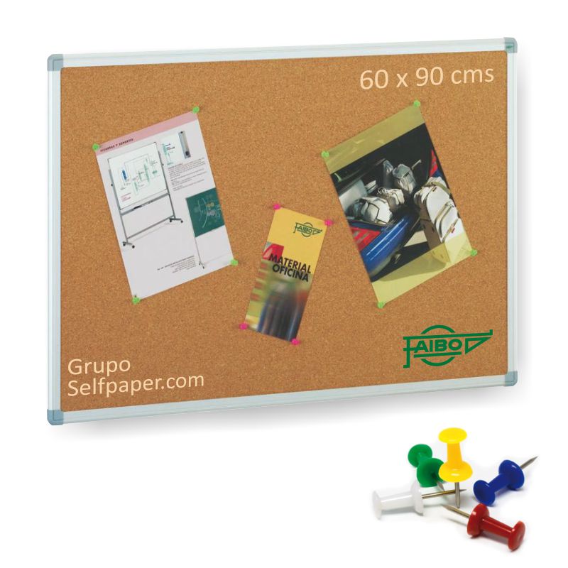 PIZARRA CORCHO Q-CONNECT MARCO DE ALUMINIO 90X60 CM. Pizarras de corcho.  Librería Salesiana