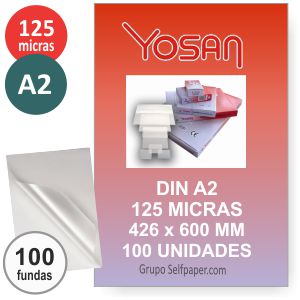 Plásticos fundas para plastificar Din A2 125 micras Yosan