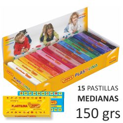 Plastilina Jovi 150 gramos C/15 Pastillas medianas colores