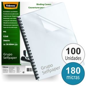 Portadas transparente encuadernar PVC 180 Micras Paquete 100