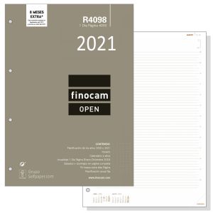R4098 Recambio de Agenda Finocam 4000 - 2021 - Dia Pagina