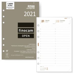 R598 Recambio de Agenda Finocam 500 dia por pagina - 2021