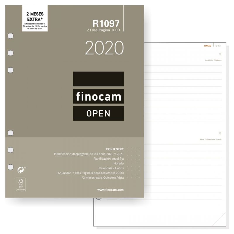 Comprar Recambio Finocam Open R1097, dos dias página 2020
