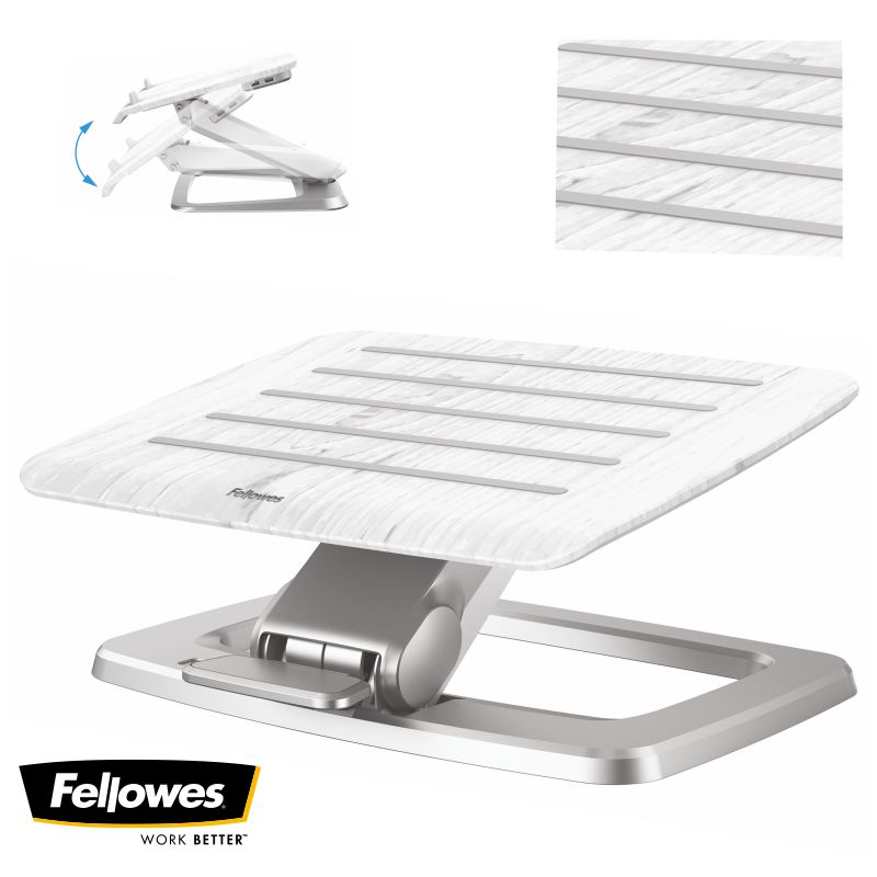 Reposapiés Autoajustable automático Fellowes Hana blanco