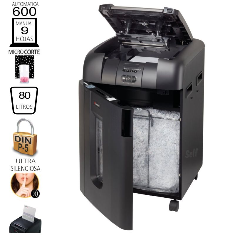 Comprar Rexel Auto+ 600M Microcorte nivel P-5, Destructora