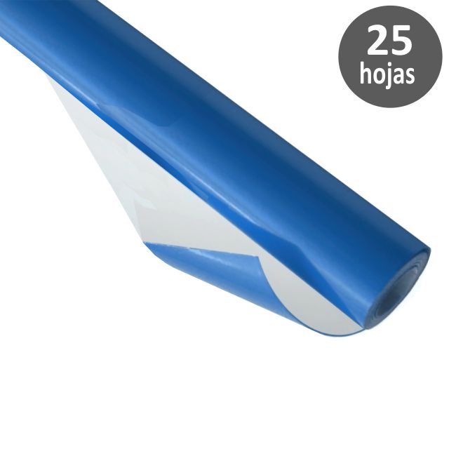 Rollo papel charol 25 hojas 50x65cms Azul oscuro 312905