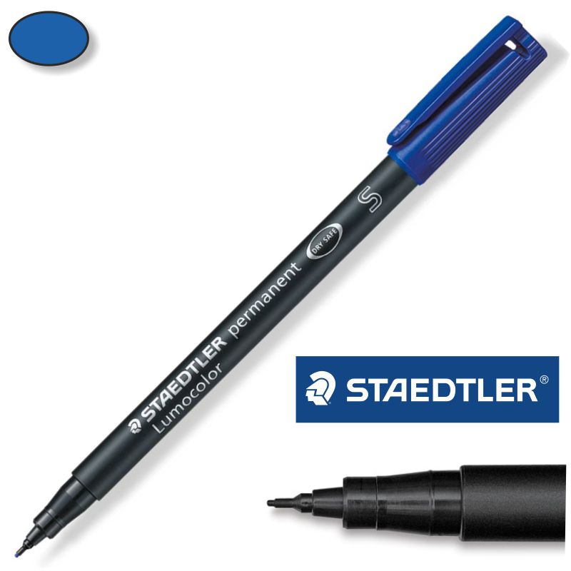 Rotulador Permanente Staedtler Lumocolor S Azul 313-3