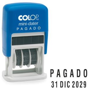 Sello Pagado + fechador Colop S-160