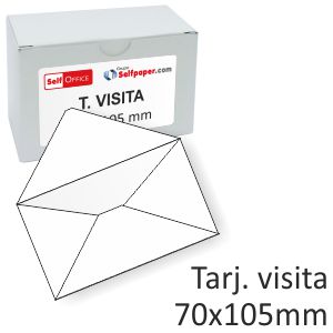 Sobres para tarjetas de visita 70x105mm caja 100 uds