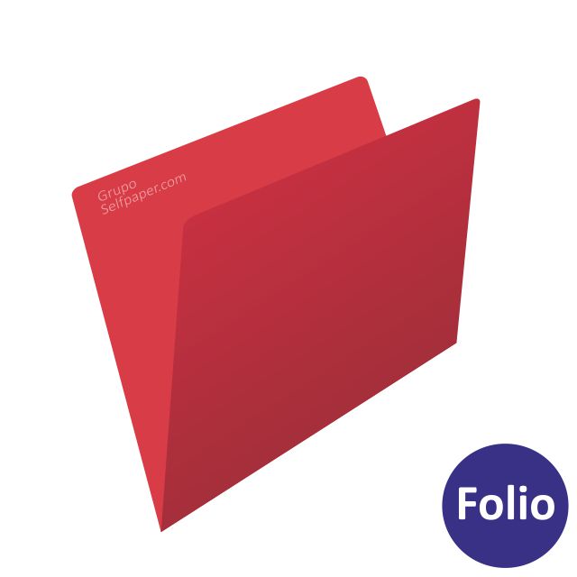 Subcarpetas cartulina, folio, color rojo