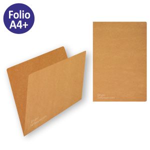 Subcarpetas folio cartulina Kraft tabaco marrón