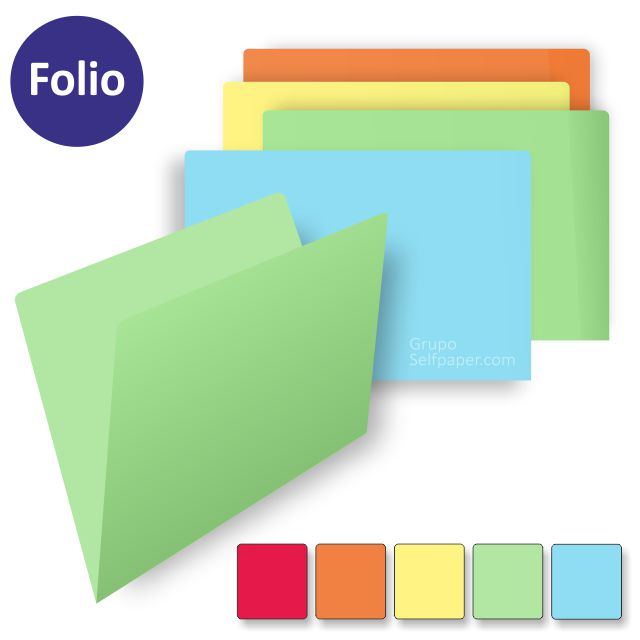 Comprar Subcarpetas de cartulina de colores Folio Pte.50 Unicolor