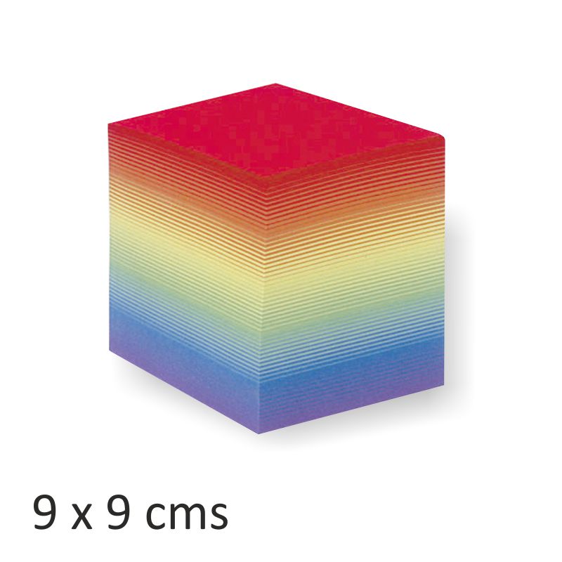 Comprar Taco Notas de colores Arco Iris 9x9 cms 680 Hojas