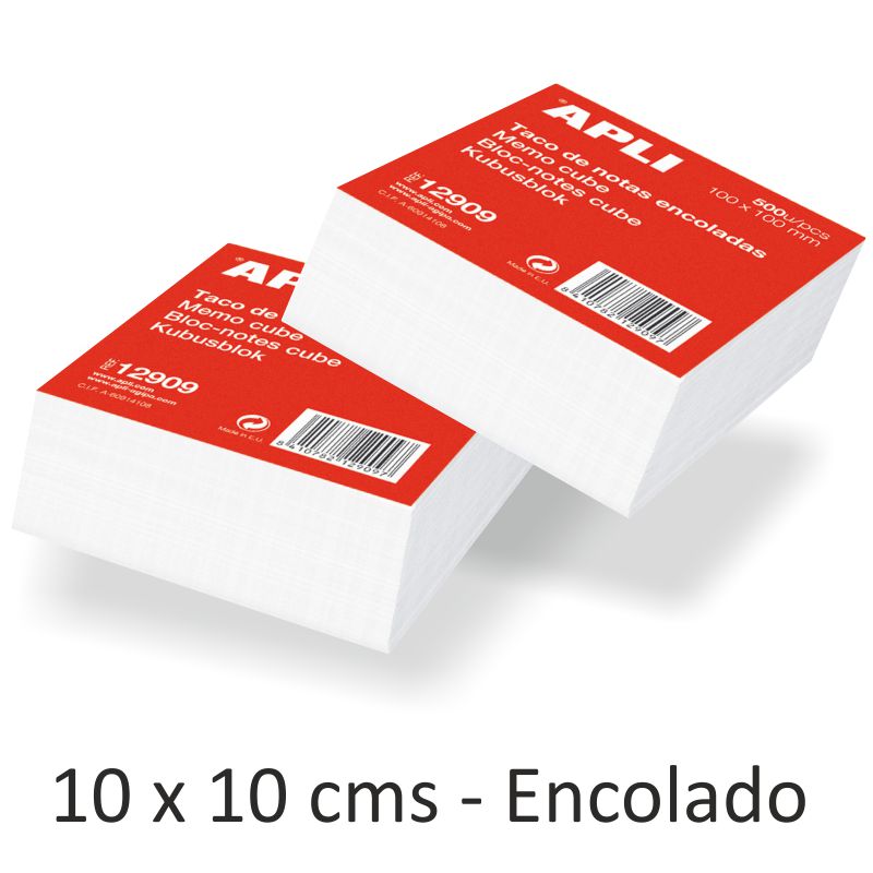 Comprar Taco Notas papel 10x10 blanco encolado 500 hojas