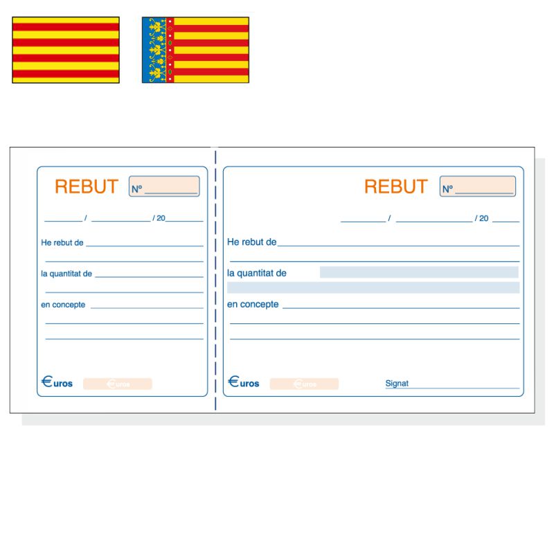 talonario de recibos en catalan valenciano t16c