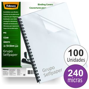 Tapas Transparentes 240 Micras - Din A4 -  Pack 100