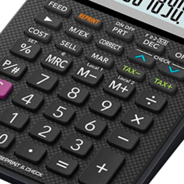 teclado funciones casio hr 8rce calculadora