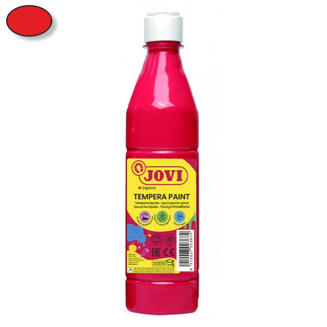 Tempera Jovi Botella 500 Cm3 Rojo Bermellón