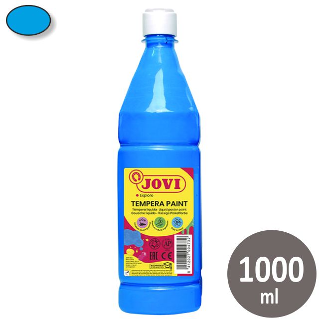 Tempera líquida Jovi 1000 ml 1 litro azul cyan 511-21
