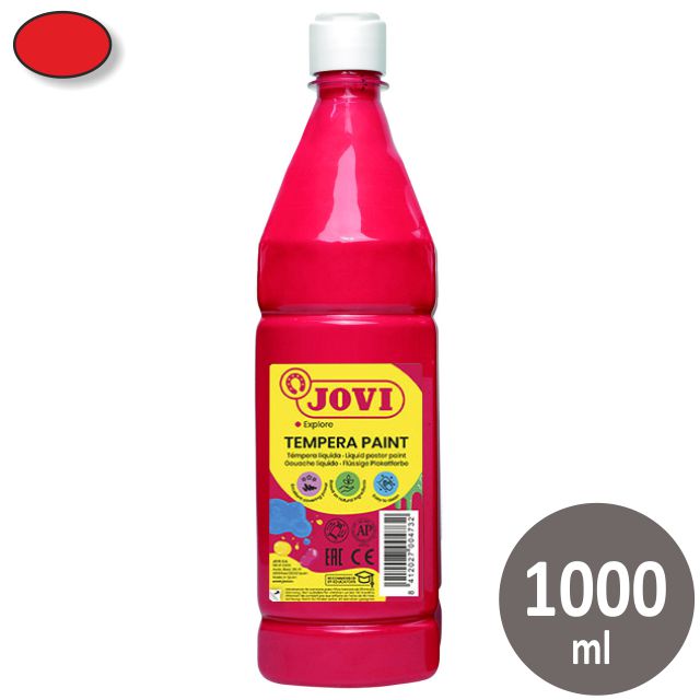 Tempera líquida Jovi 1000 ml 1 litro rojo bermellón 511-07