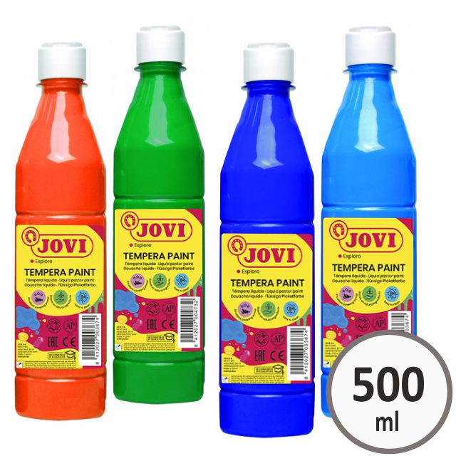 Comprar tempera escolar liquida preparada botella 500 cc colores