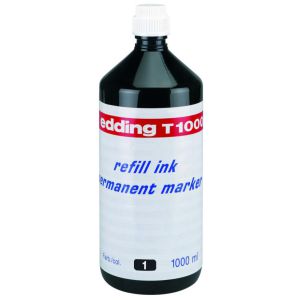 Tinta Edding T-1000 Permanente 1000 ml - 1 litro - negro